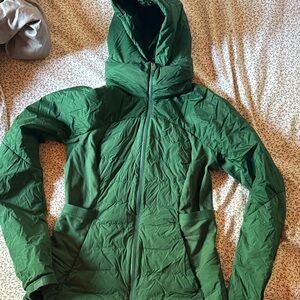 lululemon athletica Green Hooded Puffer Jacket